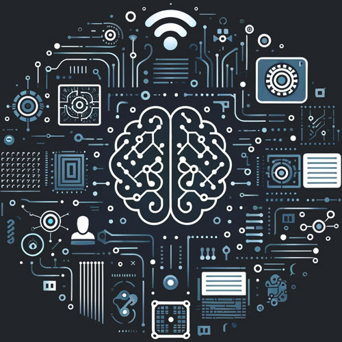 illustration of a mind connecting to different technology elements